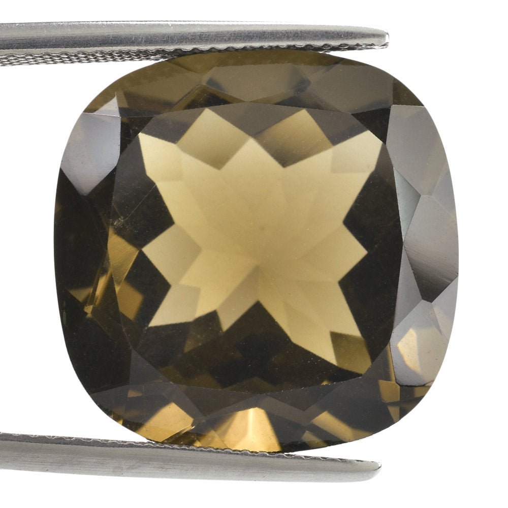 SMOKY QUARTZ CUT CUSHION 20MM 28.90 Cts.