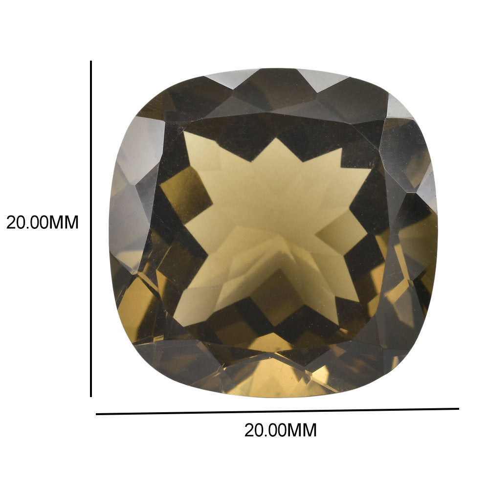 SMOKY QUARTZ CUT CUSHION 20MM 28.90 Cts.