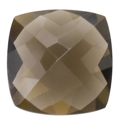 SMOKY QUARTZ CHECKER CUT CUSHION 7MM 1.34 Cts.