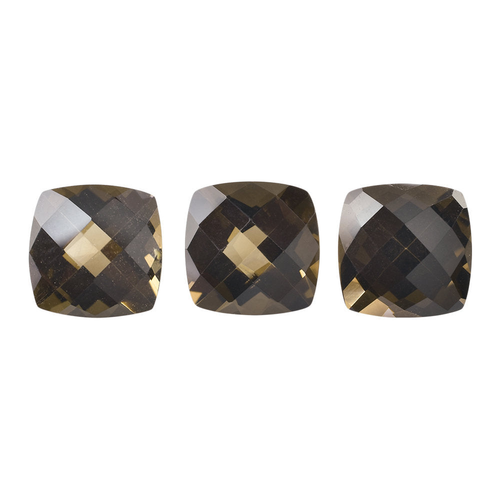 SMOKY QUARTZ CHECKER CUT CUSHION 7MM 1.34 Cts.