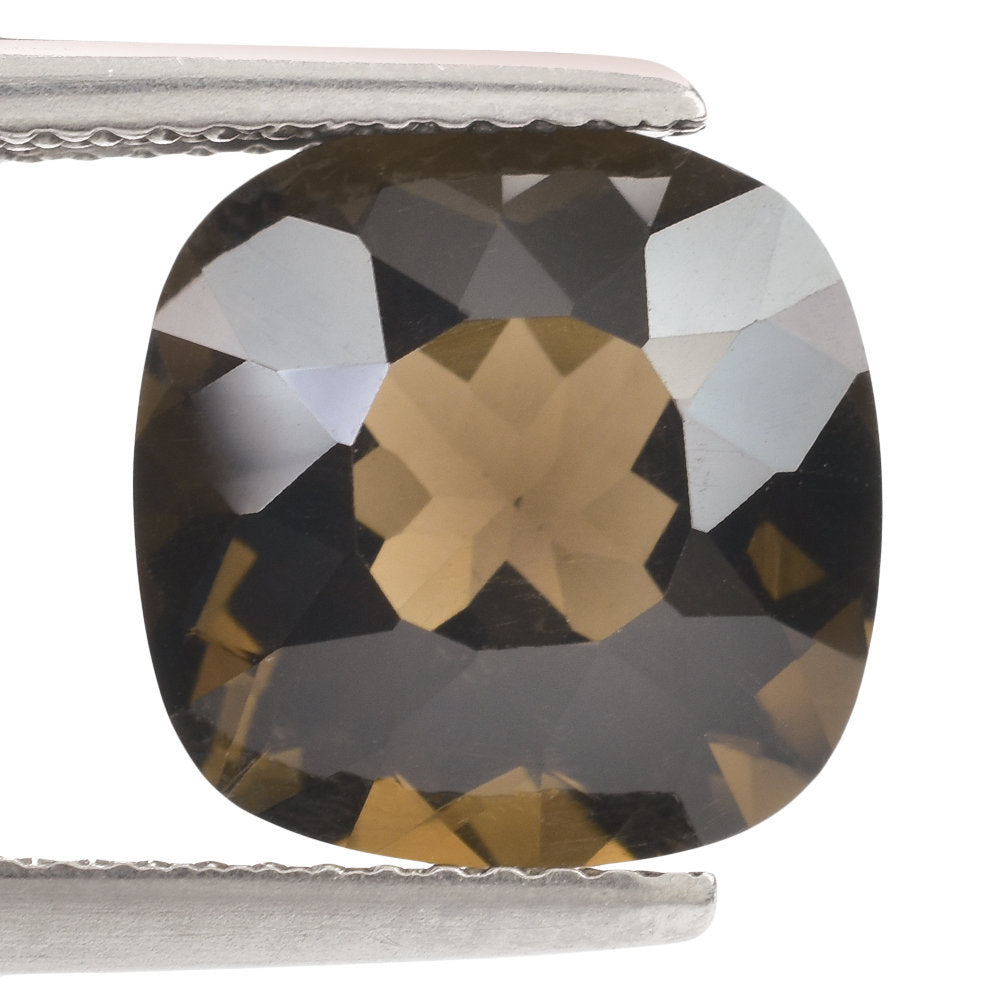 SMOKY QUARTZ SPECIAL CUT CUSHION 11MM 5.21 Cts.