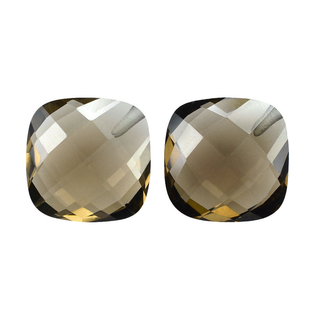 SMOKY QUARTZ BRIOLETTE CUSHION 10MM (HALF DRILL) 3.53 Cts.