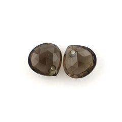 SMOKY QUARTZ ROSE CUT BRIOLETTE HEART (FULL DRILL) 8MM 1.92 Cts.