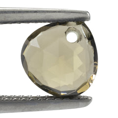 SMOKY QUARTZ ROSE CUT BRIOLETTE HEART (FULL DRILL) 8MM 1.92 Cts.