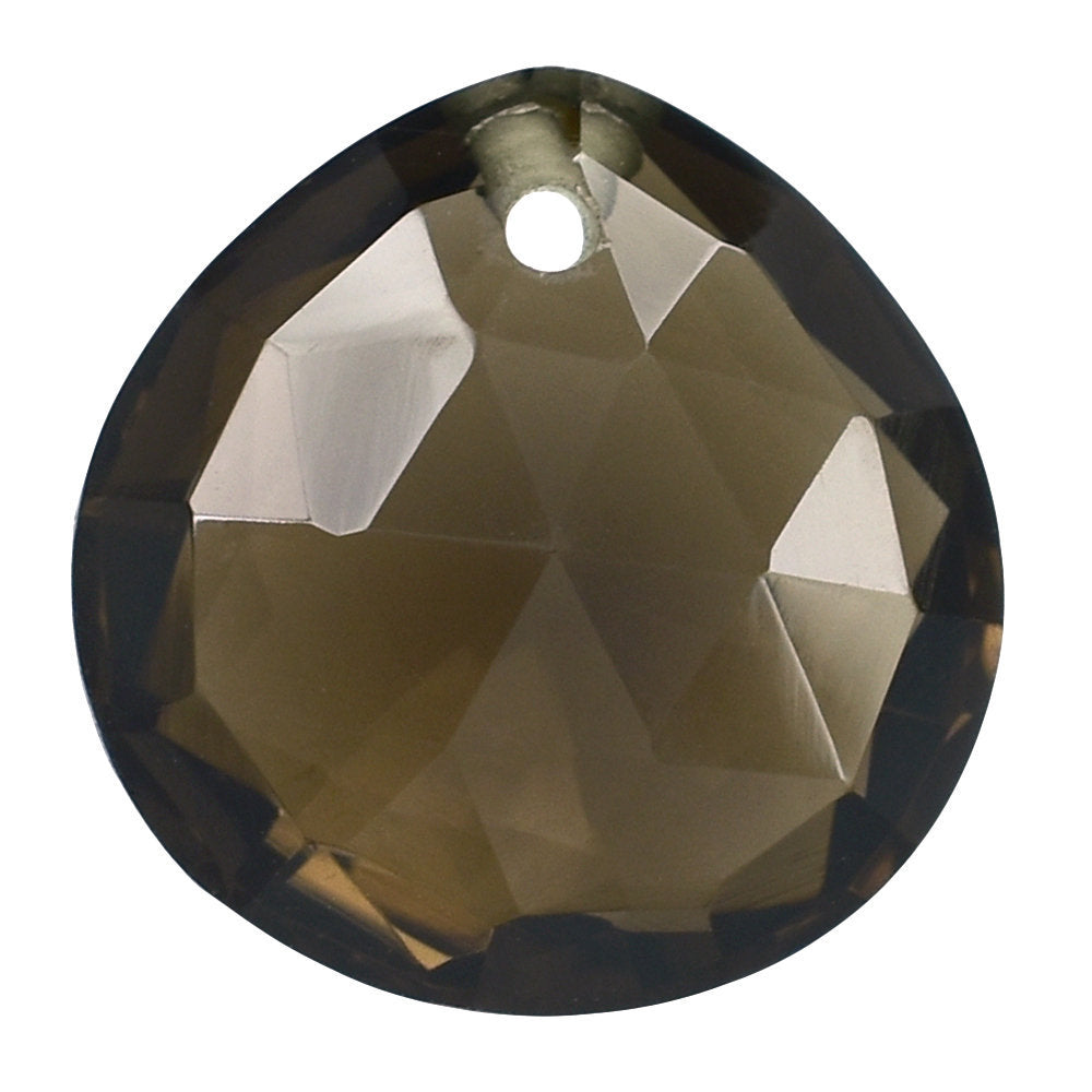 SMOKY QUARTZ ROSE CUT BRIOLETTE HEART (FULL DRILL) 12MM 5.45 Cts.