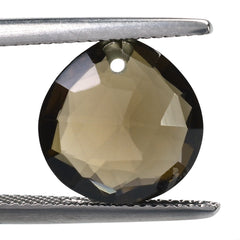SMOKY QUARTZ ROSE CUT BRIOLETTE HEART (FULL DRILL) 12MM 5.45 Cts.