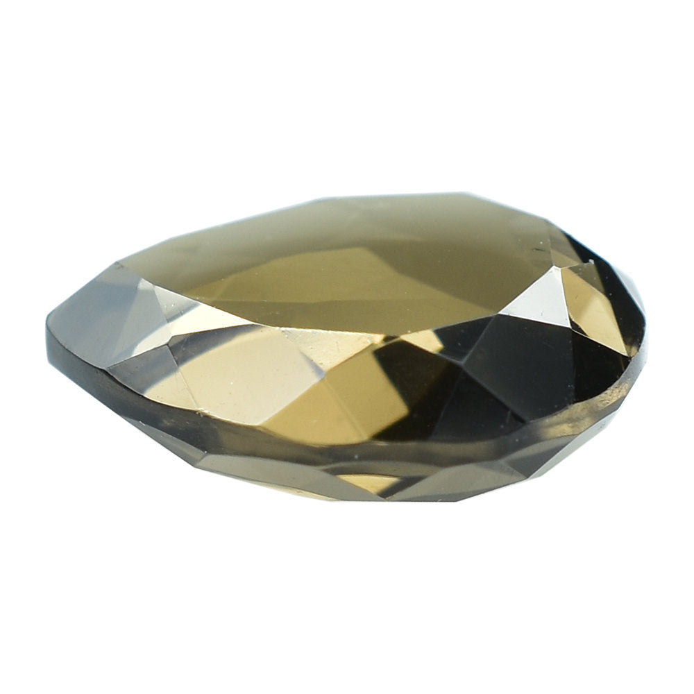 SMOKY QUARTZ BOTH SIDE TABLE CUT PEAR 16X14MM 8.13 Cts.