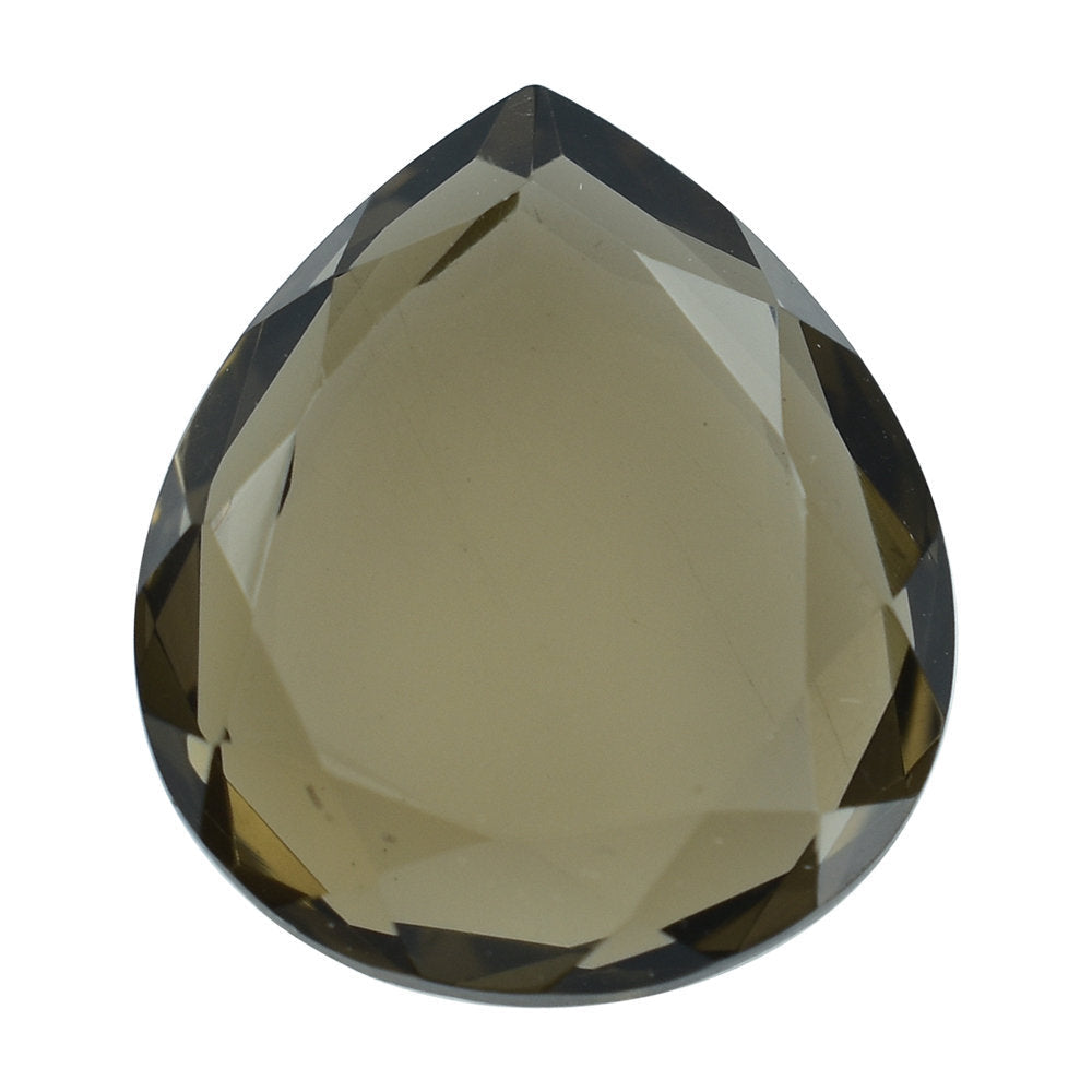 SMOKY QUARTZ BOTH SIDE TABLE CUT PEAR 16X14MM 8.13 Cts.