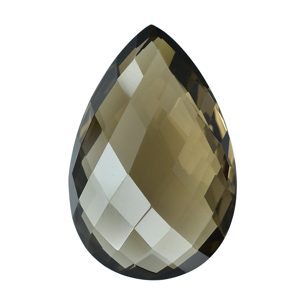 SMOKY QUARTZ BRIOLETTE PEAR 24X16MM 18.50 Cts.