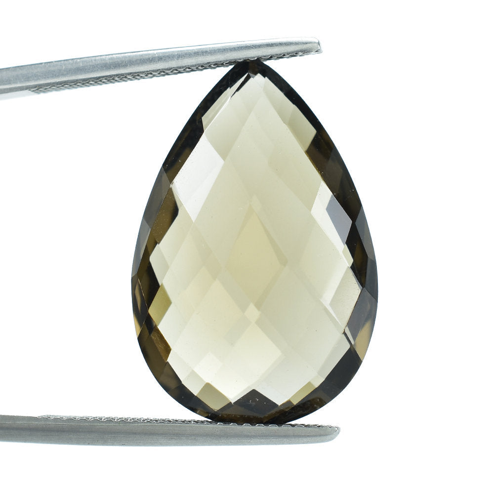 SMOKY QUARTZ BRIOLETTE PEAR 24X16MM 18.50 Cts.