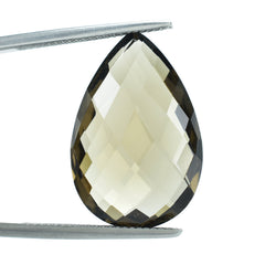 SMOKY QUARTZ BRIOLETTE PEAR 24X16MM 18.50 Cts.