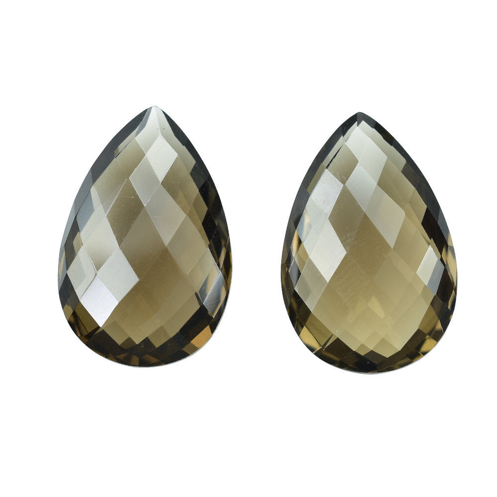 SMOKY QUARTZ BRIOLETTE PEAR 24X16MM 18.50 Cts.
