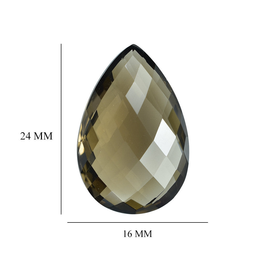 SMOKY QUARTZ BRIOLETTE PEAR 24X16MM 18.50 Cts.