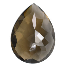 SMOKY QUARTZ CHECKER CUT PEAR 20X15MM 13.34 Cts.