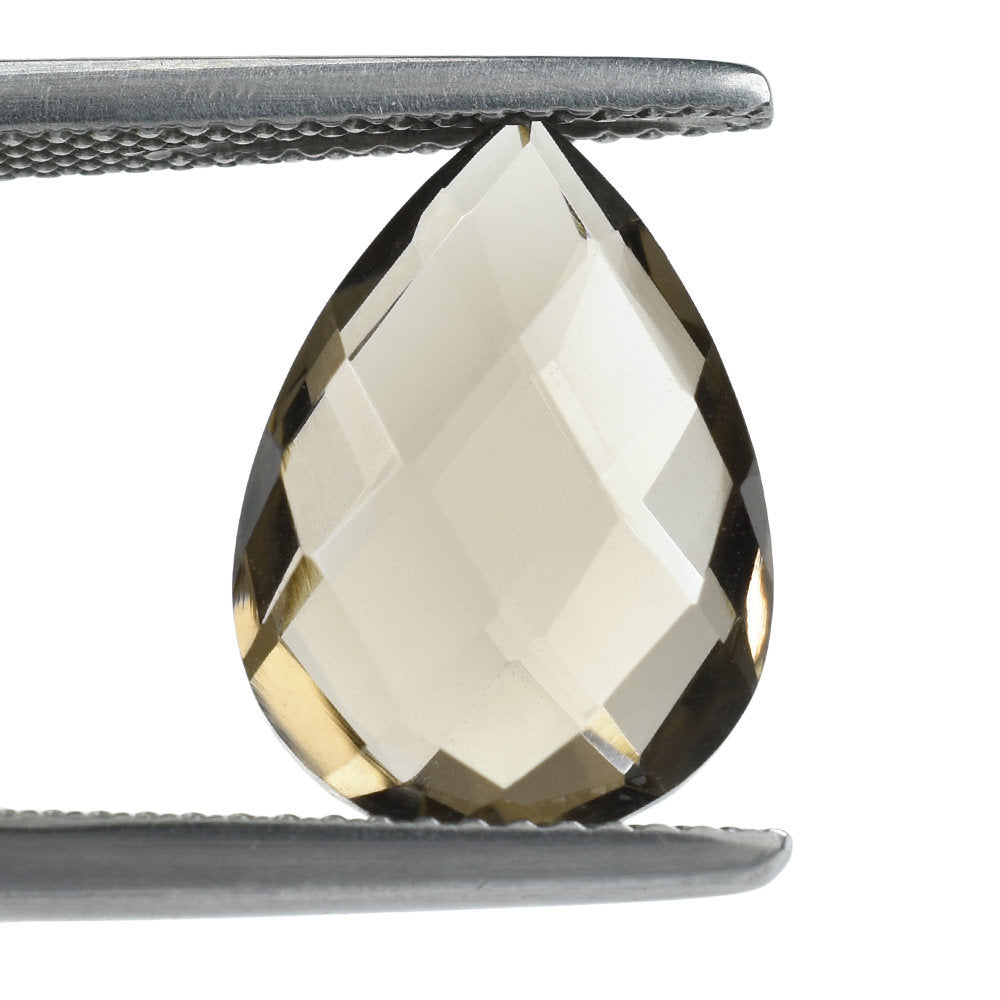 SMOKY QUARTZ BRIOLETTE PEAR 14X10MM 4.39 Cts.