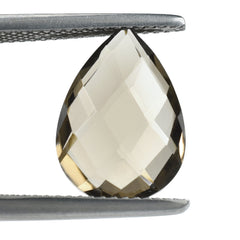SMOKY QUARTZ BRIOLETTE PEAR 14X10MM 4.39 Cts.