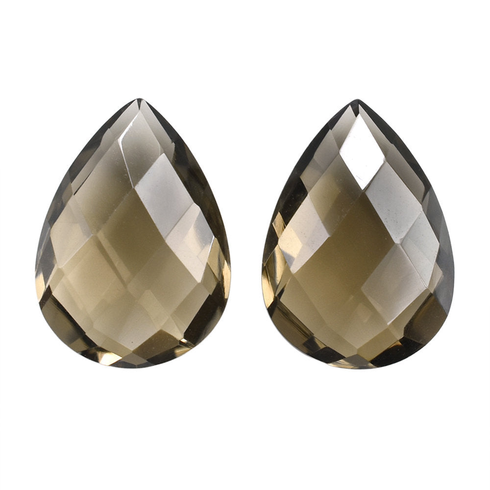SMOKY QUARTZ BRIOLETTE PEAR 14X10MM 4.39 Cts.