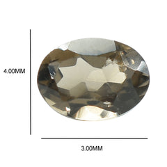 SMOKY QUARTZ CUT OVAL 4X3MM 0.15 Cts.