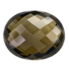 SMOKY QUARTZ BRIOLETTE OVAL 26X21MM 38.12 Cts.