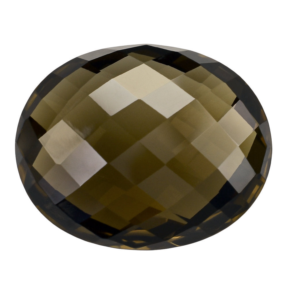 SMOKY QUARTZ BRIOLETTE OVAL 26X21MM 38.12 Cts.