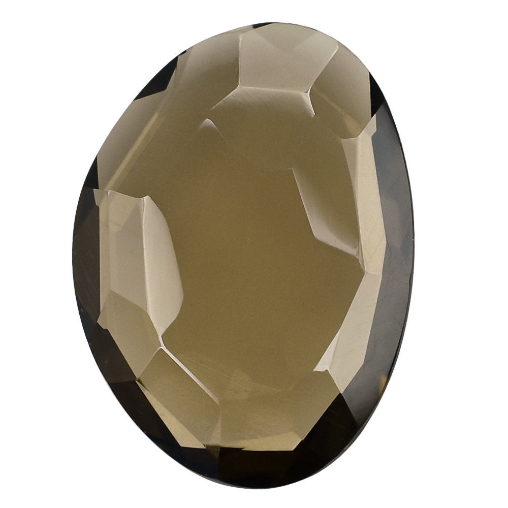 SMOKY QUARTZ IRREGULAR CUT IRREGULAR OVAL 18X13MM 7.30 Cts.
