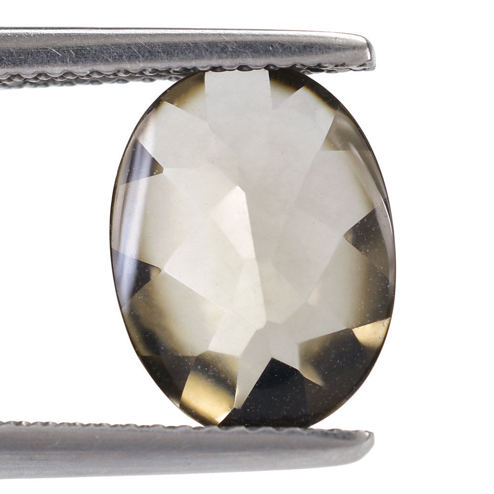 SMOKY QUARTZ BUFFTOP OVAL 12X9MM 2.40 Cts.