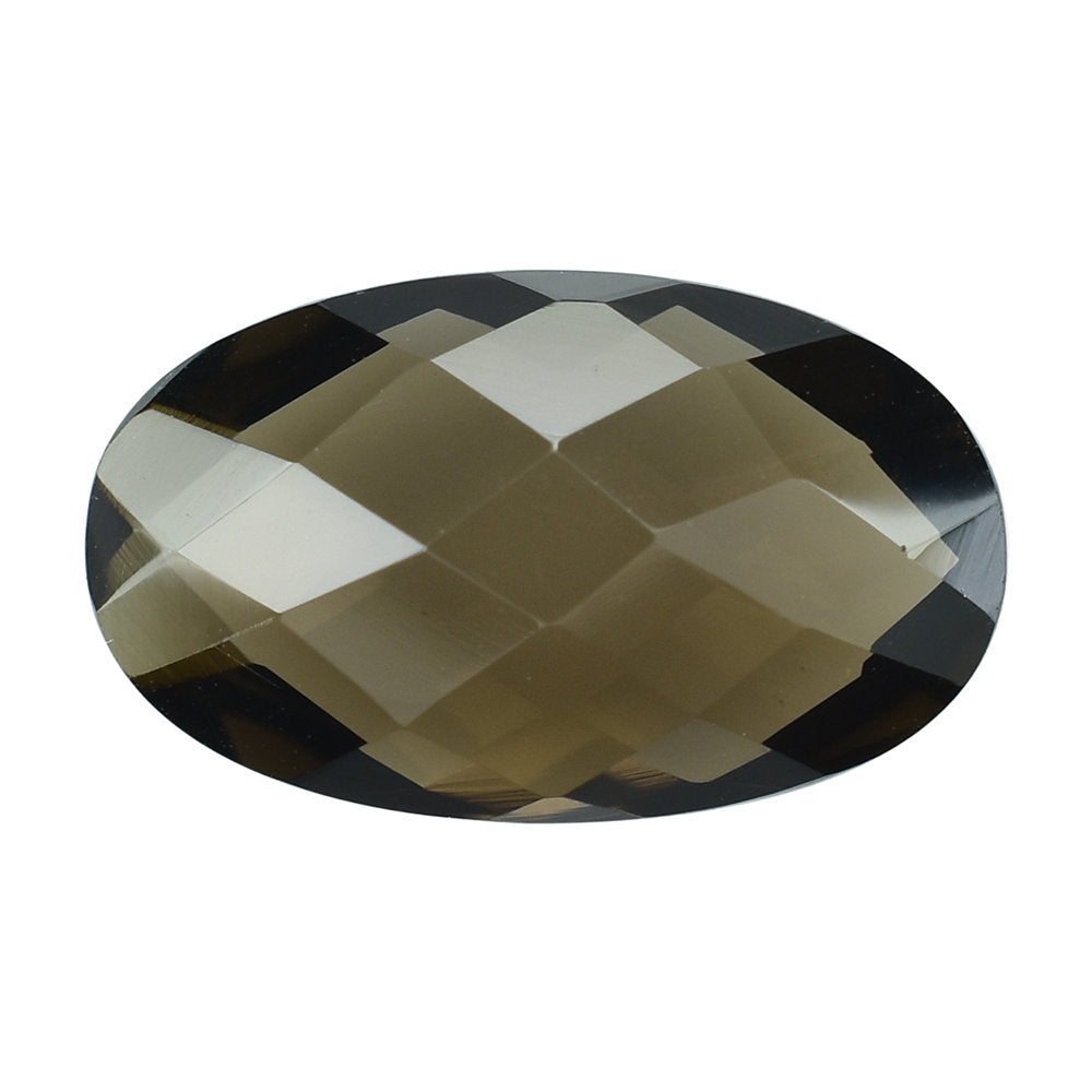 SMOKY QUARTZ BRIOLETTE OVAL 15X9MM 4.60 Cts.