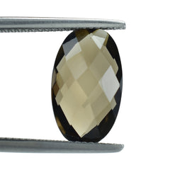 SMOKY QUARTZ BRIOLETTE OVAL 15X9MM 4.60 Cts.