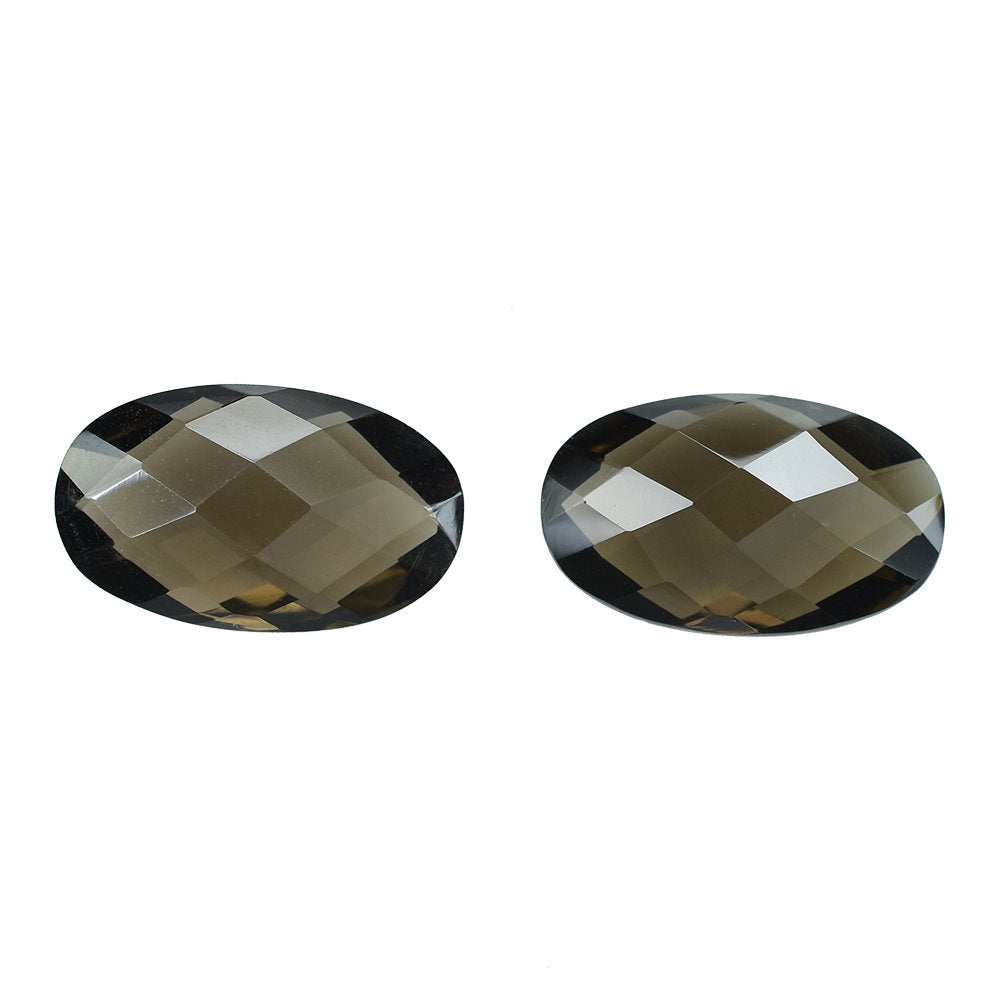 SMOKY QUARTZ BRIOLETTE OVAL 15X9MM 4.60 Cts.