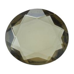 SMOKY QUARTZ BOTH SIDE TABLE CUT OVAL 10.50X9.50MM 2.35 Cts.