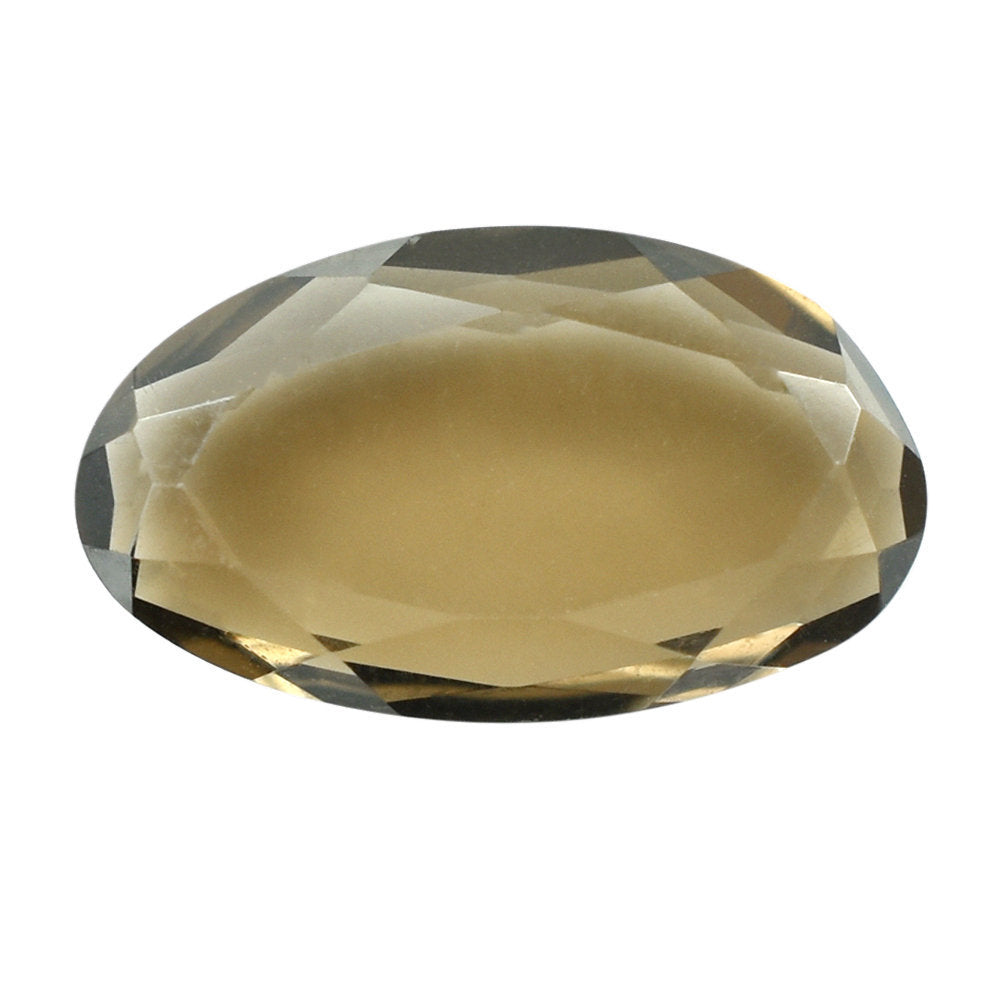 SMOKY QUARTZ BOTH SIDE TABLE CUT IRREGULAR OVAL 11.50X6.70MM 1.90 Cts.
