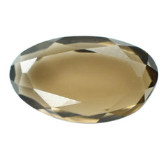 SMOKY QUARTZ BOTH SIDE TABLE CUT IRREGULAR OVAL 11.50X6.70MM 1.90 Cts.