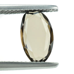 SMOKY QUARTZ BOTH SIDE TABLE CUT IRREGULAR OVAL 11.50X6.70MM 1.90 Cts.