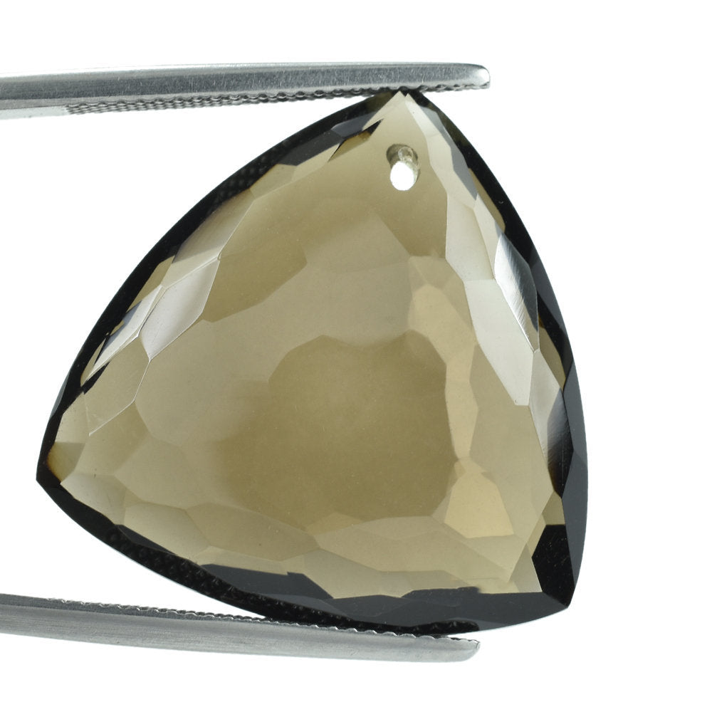 SMOKY QUARTZ IRREGULAR CUT BRIOLETTE TRILLION (FULL DRILL) 25MM 32.90 Cts.