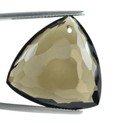 SMOKY QUARTZ IRREGULAR CUT BRIOLETTE TRILLION (FULL DRILL) 25MM 32.90 Cts.