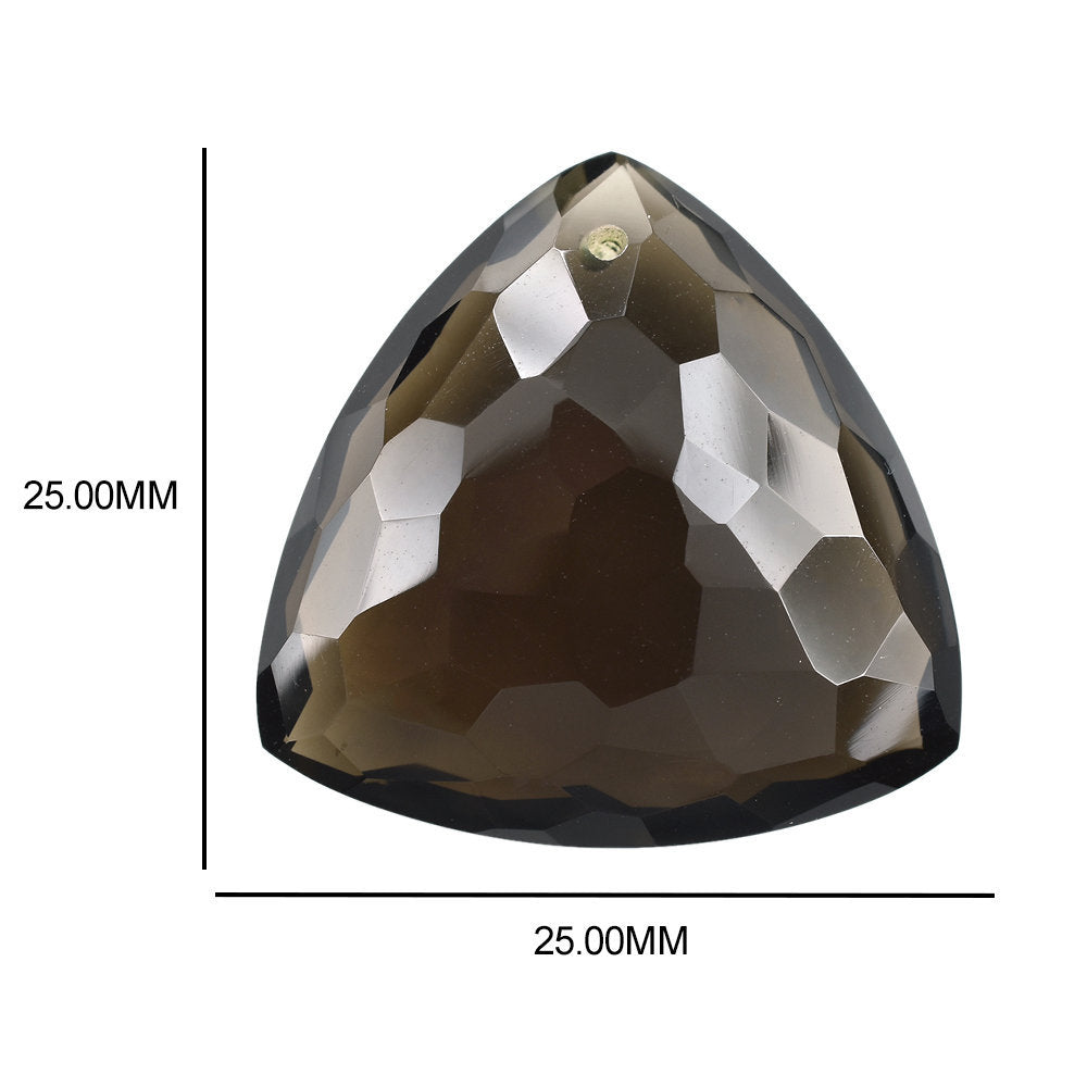 SMOKY QUARTZ IRREGULAR CUT BRIOLETTE TRILLION (FULL DRILL) 25MM 32.90 Cts.