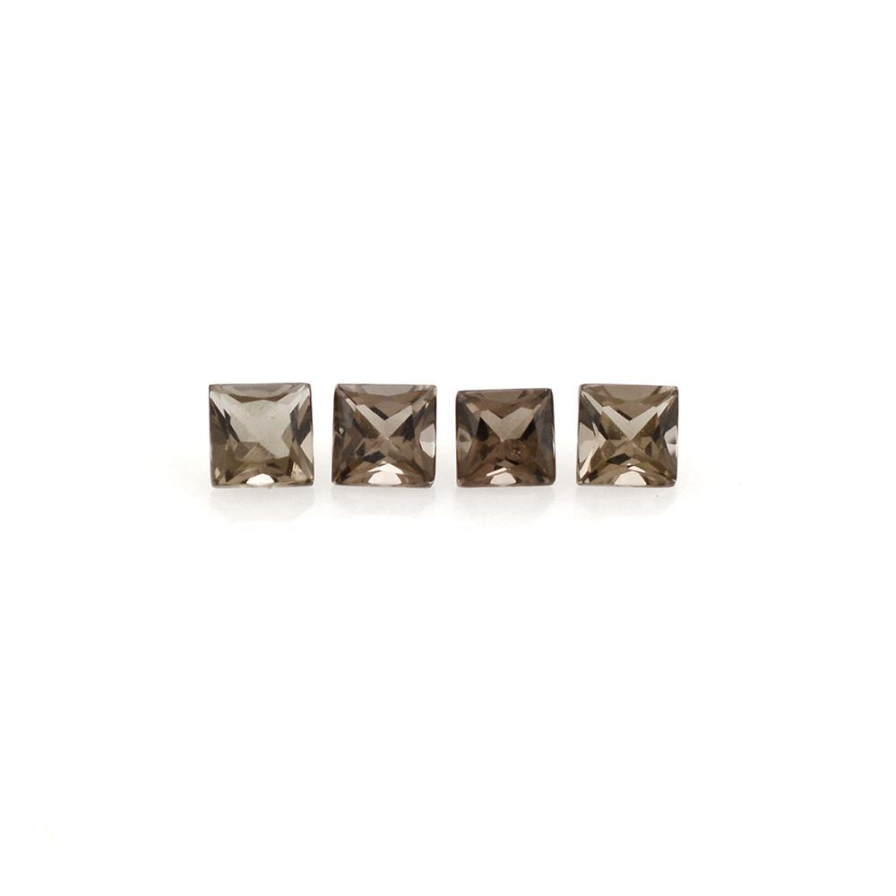 SMOKY QUARTZ PRINCESS CUT SQUARE 2.50MM 0.10 Cts.
