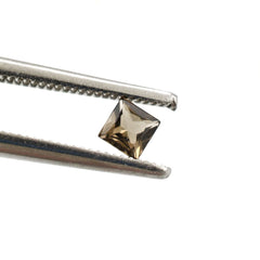 SMOKY QUARTZ PRINCESS CUT SQUARE 2.50MM 0.10 Cts.