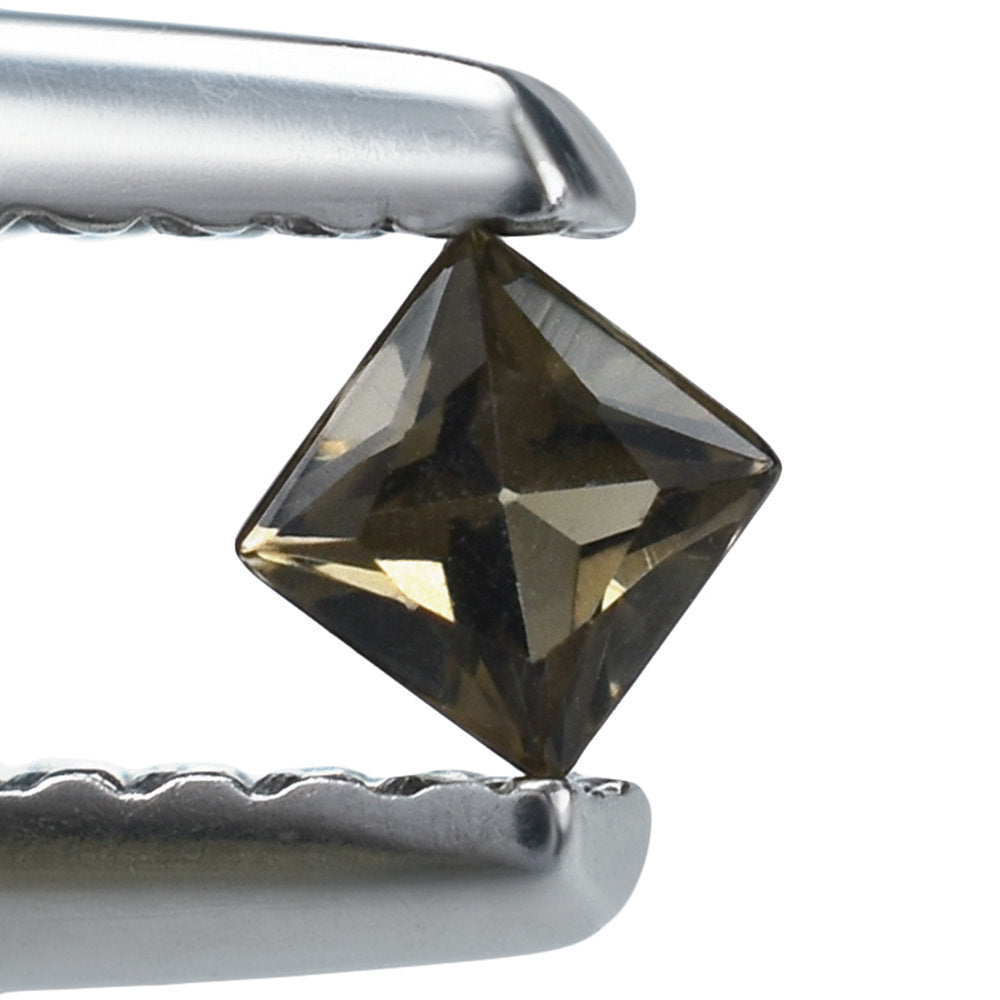 SMOKY QUARTZ PRINCESS CUT SQUARE 2.50MM 0.10 Cts.