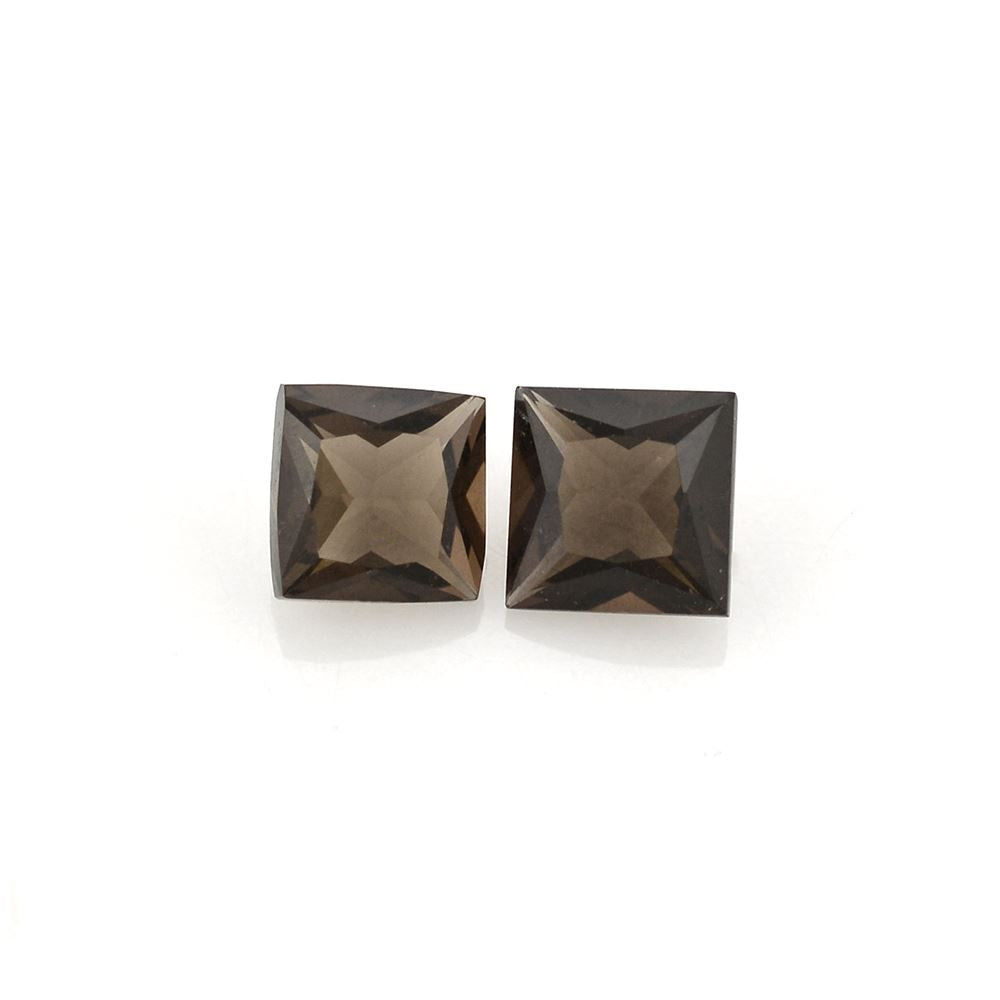 SMOKY QUARTZ PRINCESS CUT SQUARE 6MM 1.07 Cts.