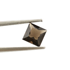 SMOKY QUARTZ PRINCESS CUT SQUARE 6MM 1.07 Cts.