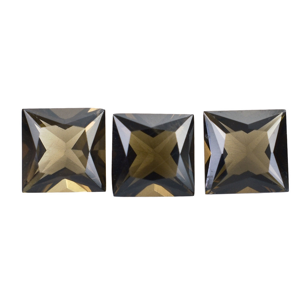 SMOKY QUARTZ PRINCESS CUT SQUARE 6MM 1.07 Cts.