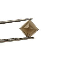 SMOKY QUARTZ PYRAMID SQUARE CAB (HALF DRILL) 8MM 3.27 Cts.
