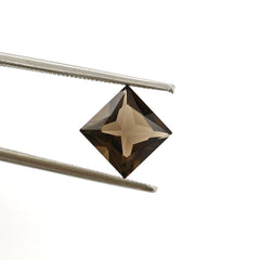 SMOKY QUARTZ PRINCESS CUT SQUARE 7MM 1.54 Cts.