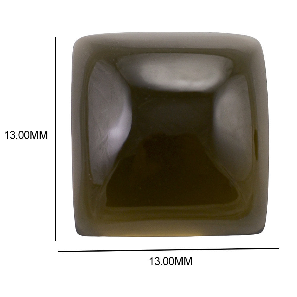 SMOKY QUARTZ SQUARE CAB 13MM 10.35 Cts.