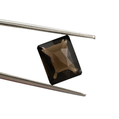 SMOKY QUARTZ ROSE CUT OCTAGON 10X8MM 3.70 Cts.