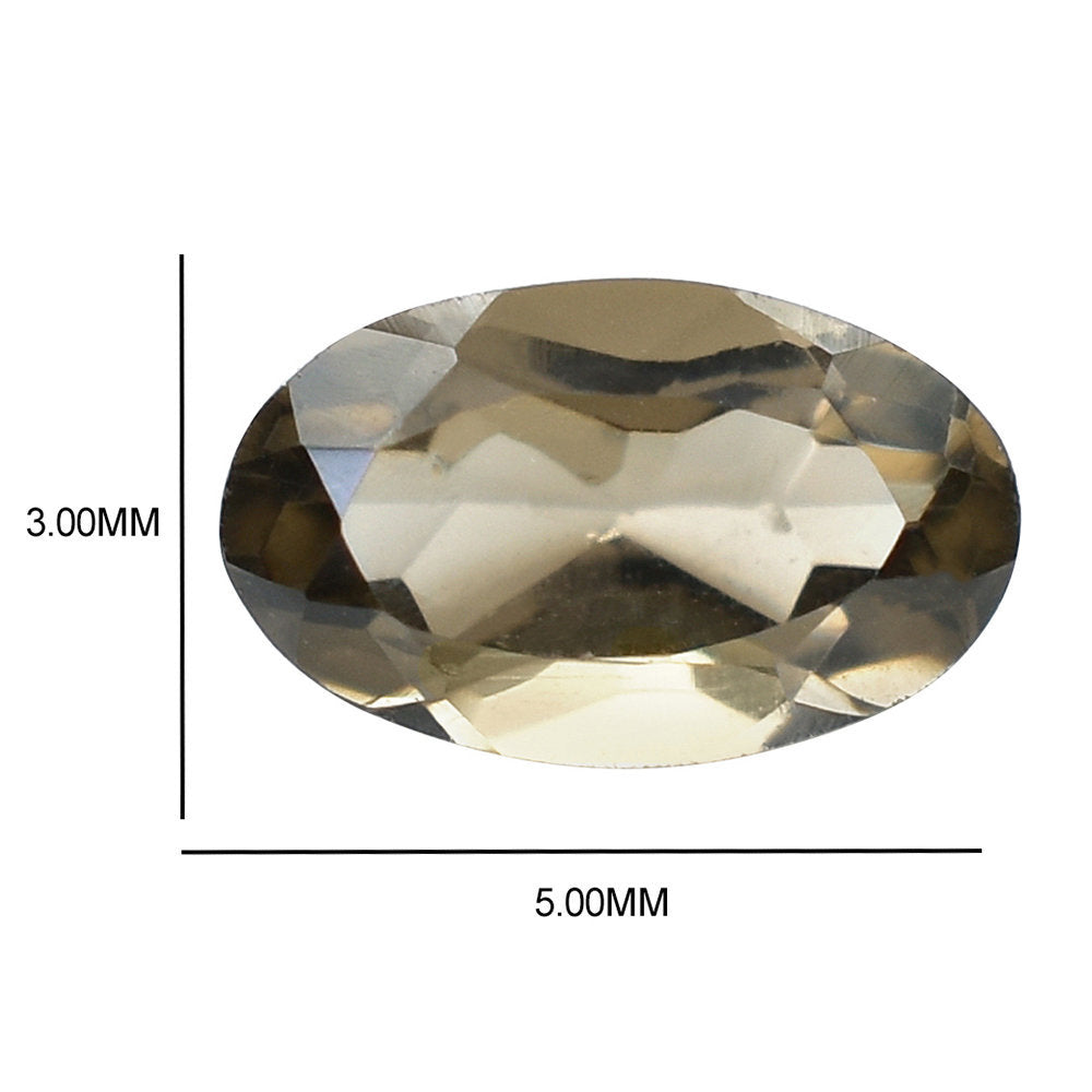 SMOKY QUARTZ CUT OVAL 5X3MM 0.23 Cts.