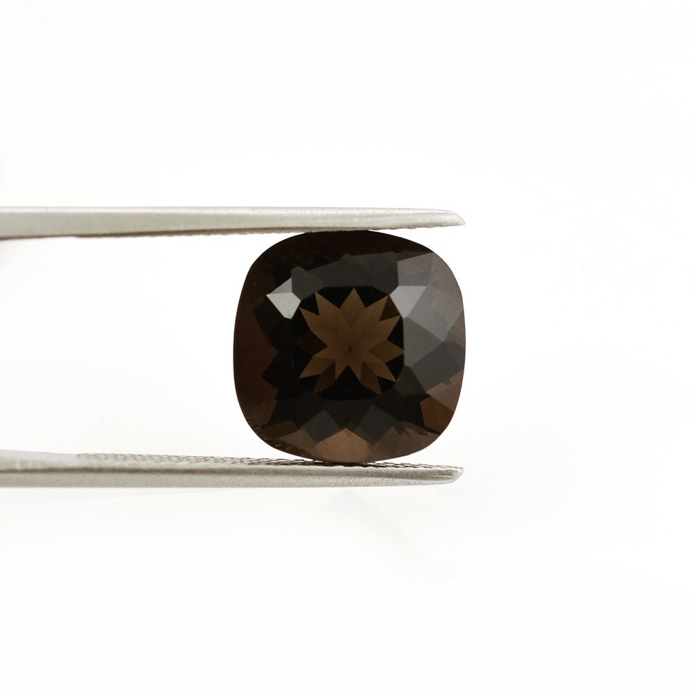 SMOKY QUARTZ SPECIAL CUT CUSHION 11MM 5.50 Cts.