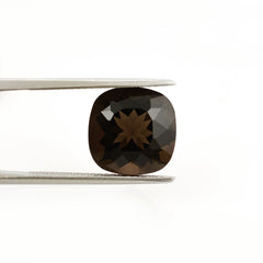 SMOKY QUARTZ SPECIAL CUT CUSHION 11MM 5.50 Cts.