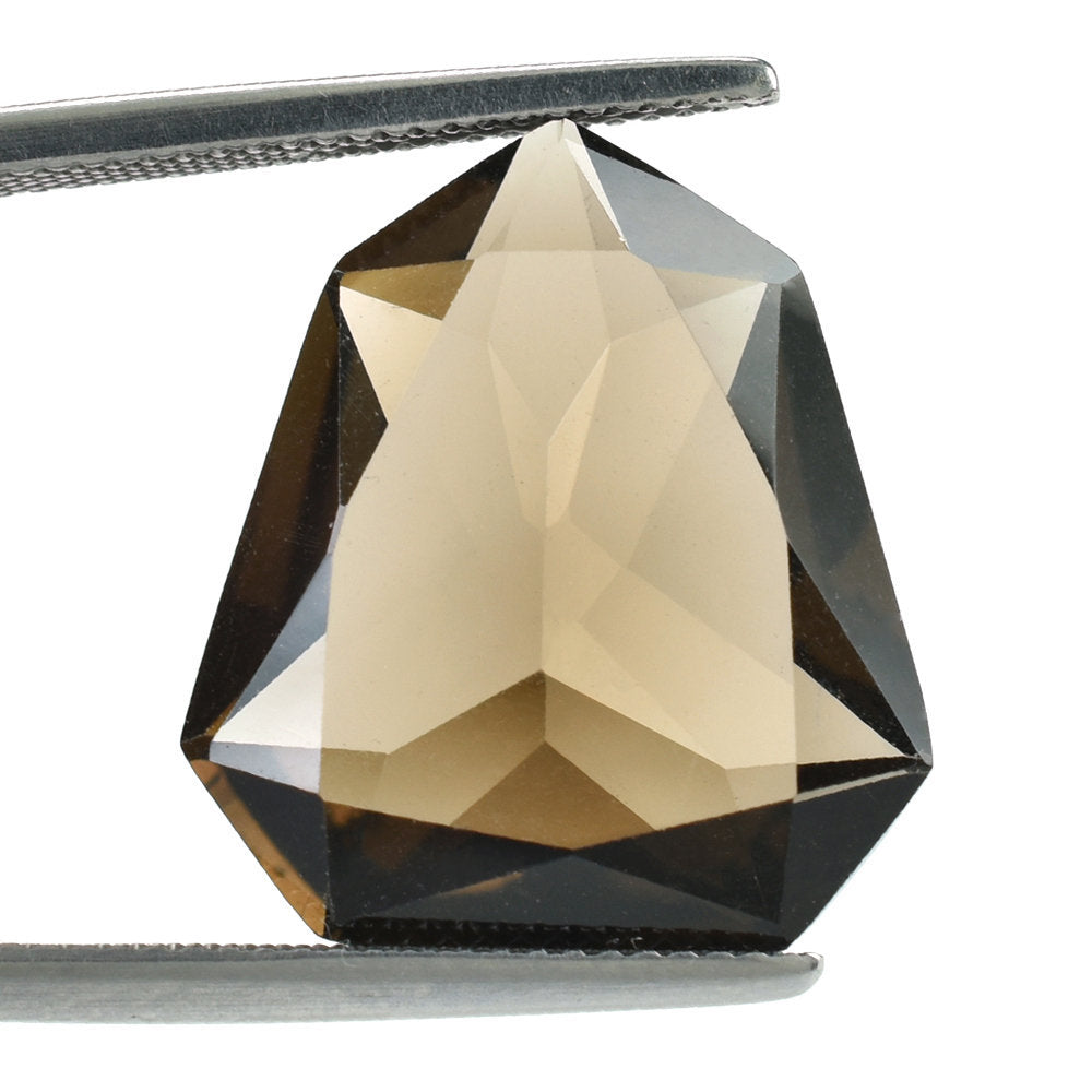 SMOKY QUARTZ STEP CUT FANCY 20X18MM 14.77 Cts.